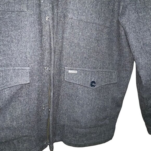 Chaps Ralph Lauren Grey Wool Blend Men's Jacket Size XL Winter - Picture 2 of 6